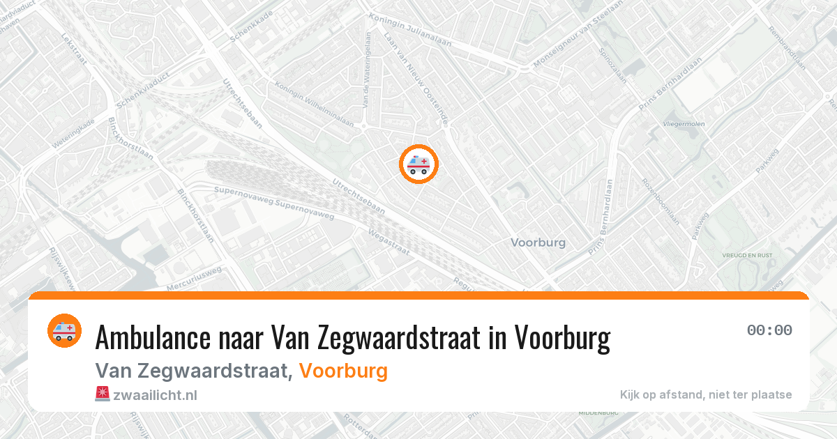 Ambulance naar Van Zegwaardstraat in Voorburg — 12 aug 2026