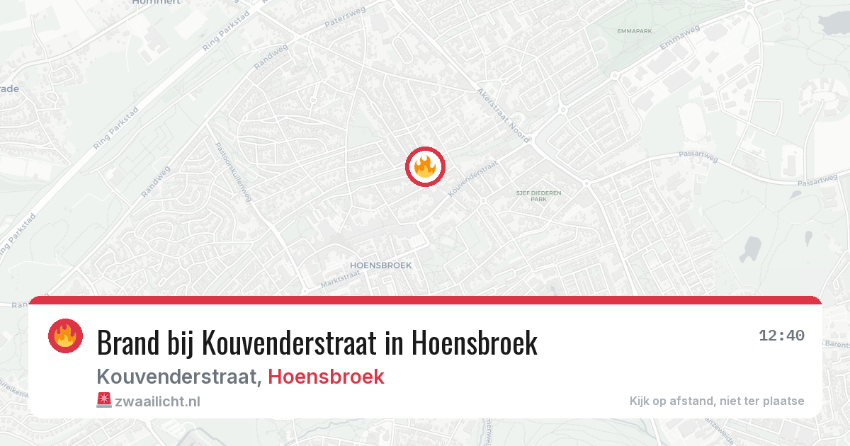 Brand bij Kouvenderstraat in Hoensbroek — 1 jul 2026