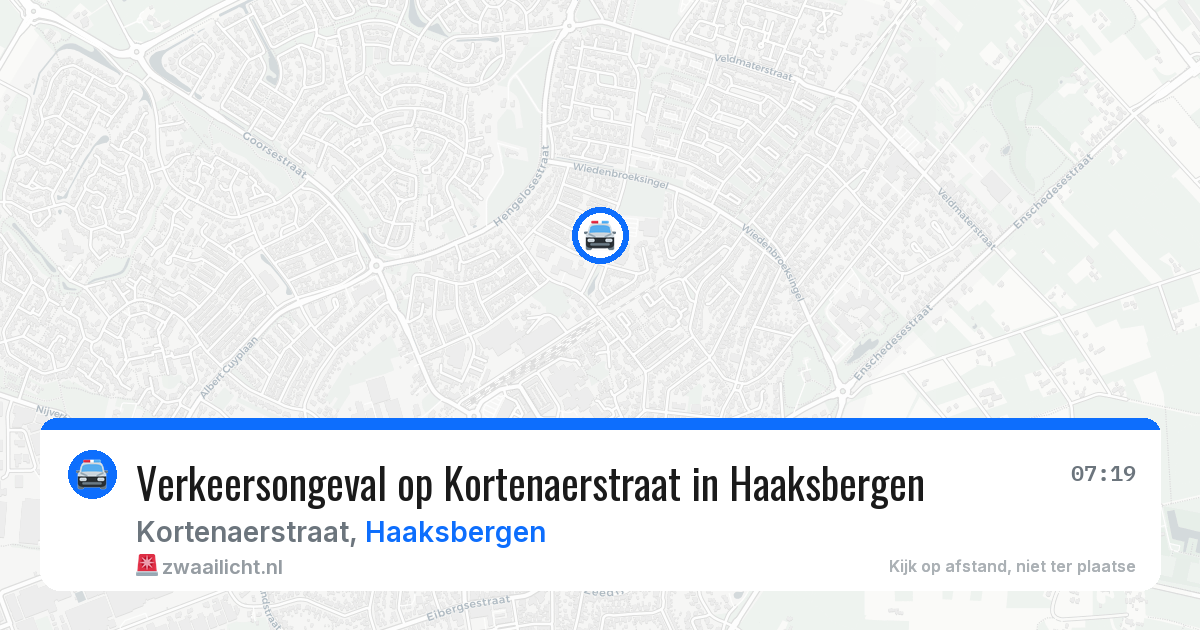 Verkeersongeval op Kortenaerstraat in Haaksbergen — 26 mrt 2026