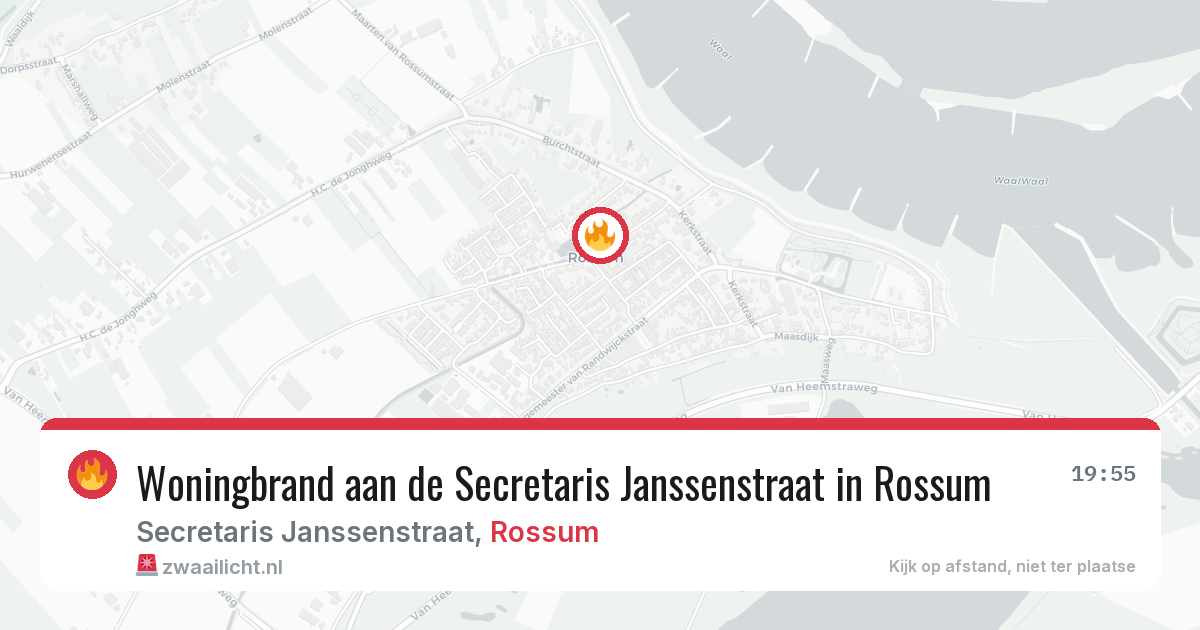 Woningbrand aan de Secretaris Janssenstraat in Rossum — 30 jun 2026