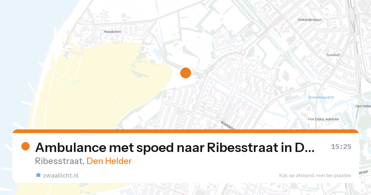 Ambulance met spoed naar Ribesstraat in Den Helder — 14 jun 2026