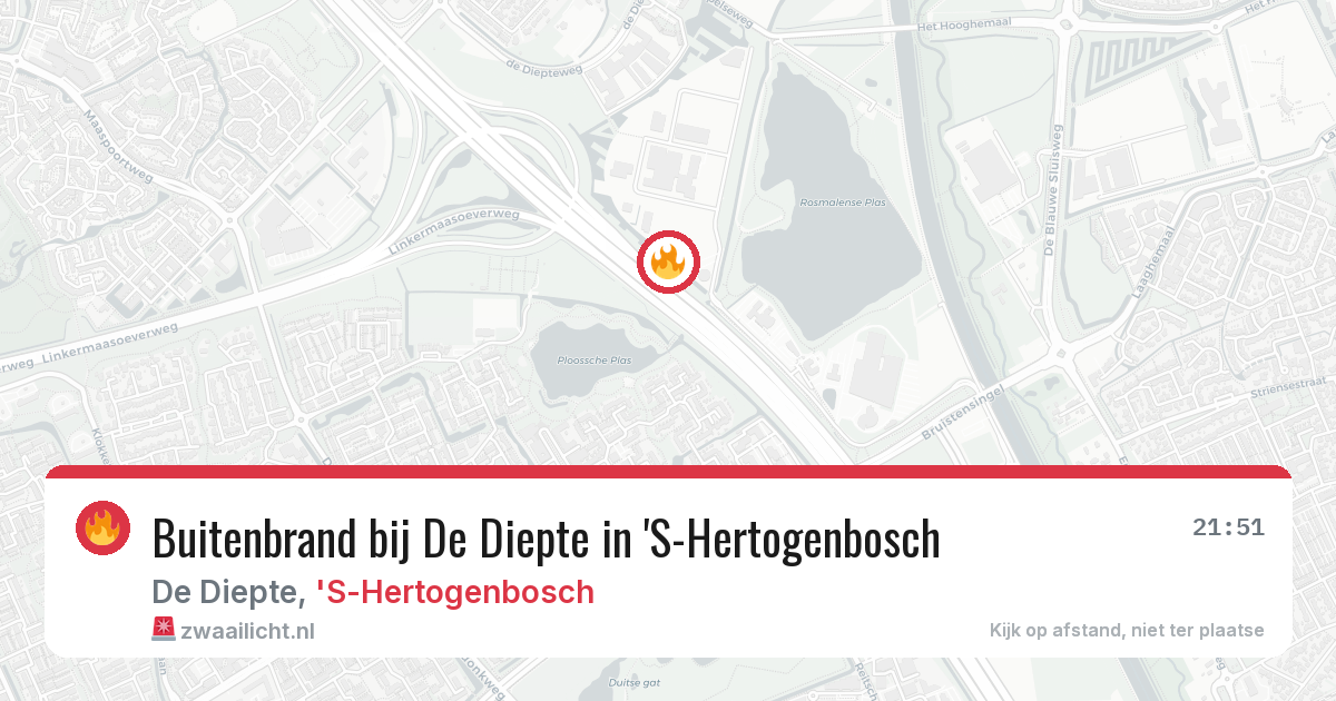 Buitenbrand bij De Diepte in 'S-Hertogenbosch — 6 apr 2026