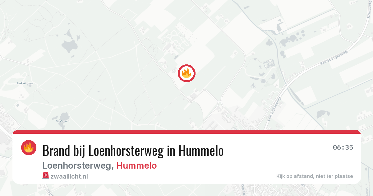 Brand bij Loenhorsterweg in Hummelo — 5 aug 2026