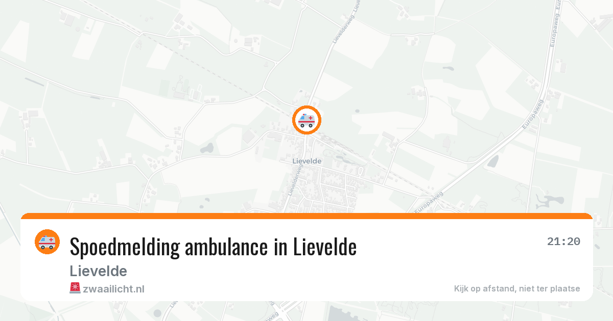 Spoedmelding ambulance in Lievelde — 17 jul 2026