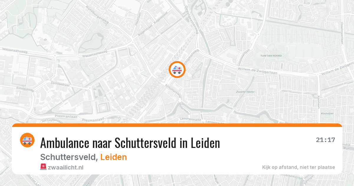 Ambulance naar Schuttersveld in Leiden — 23 mrt 2026