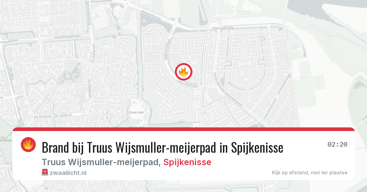 Brand bij Truus Wijsmuller-meijerpad in Spijkenisse — 25 mrt 2026
