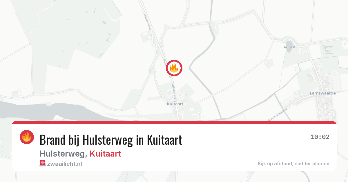 Brand bij Hulsterweg in Kuitaart — 4 jun 2026