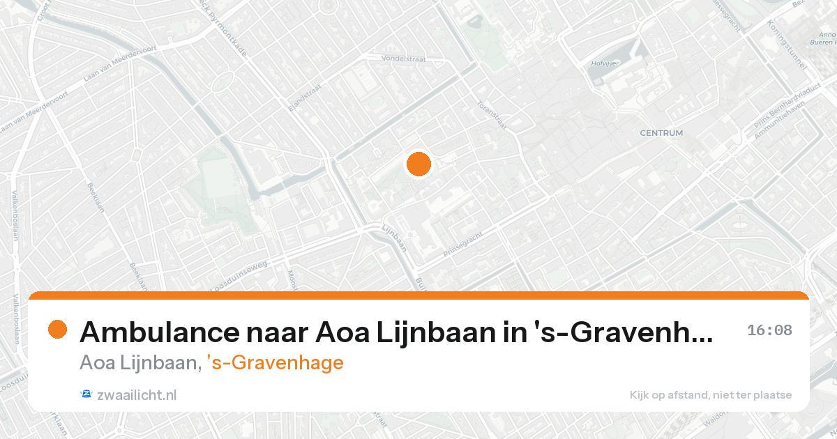 Ambulance naar Aoa Lijnbaan in 's-Gravenhage — 7 feb 2026