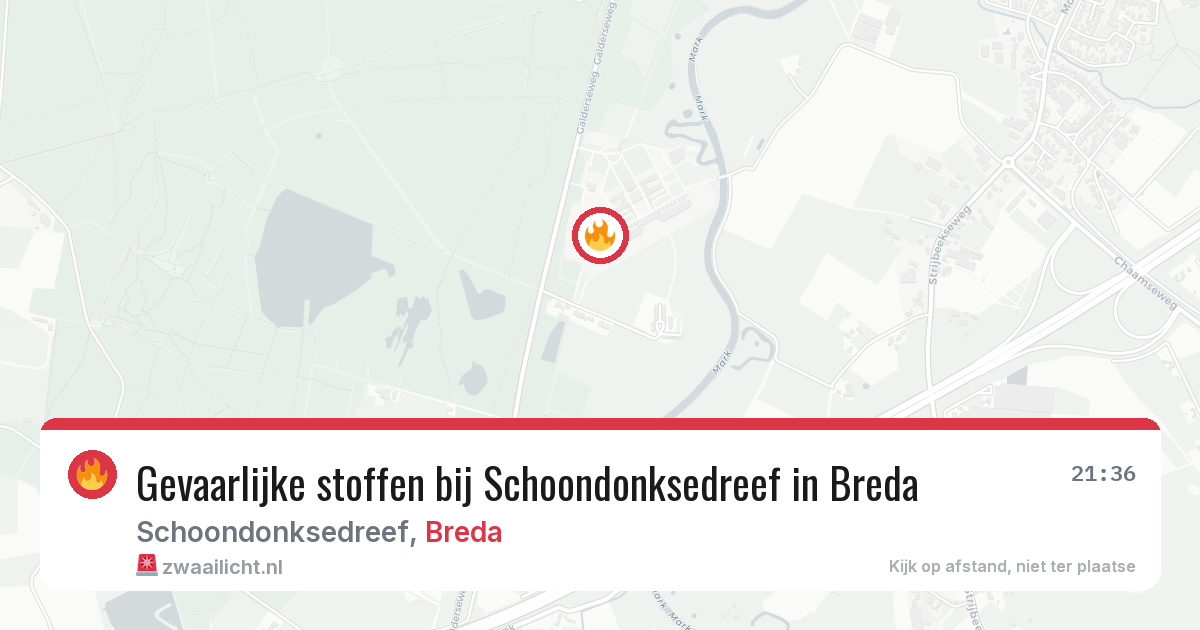 Gevaarlijke stoffen bij Schoondonksedreef in Breda — 3 jul 2026