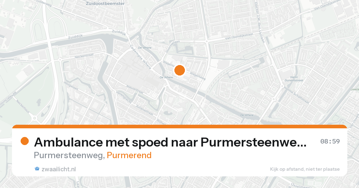 Ambulance met spoed naar Purmersteenweg in Purmerend — 2 jun 2026
