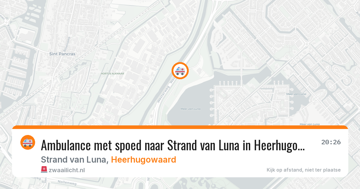Ambulance met spoed naar Strand van Luna in Heerhugowaard — 13 mei 2026