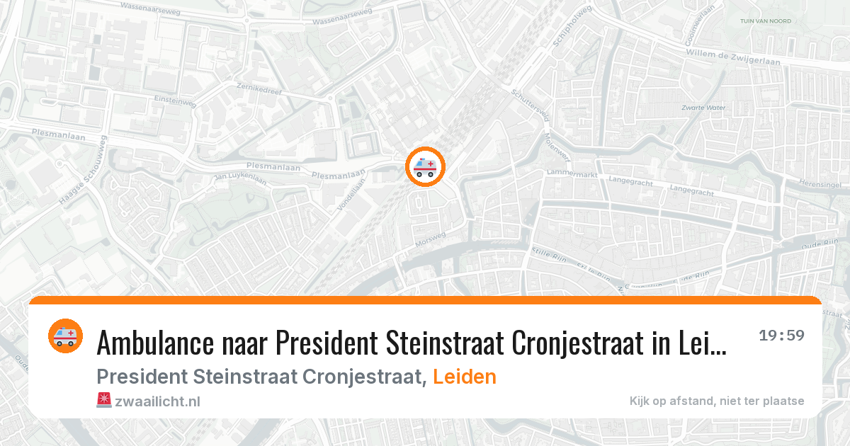 Ambulance naar President Steinstraat Cronjestraat in Leiden — 11 aug 2026