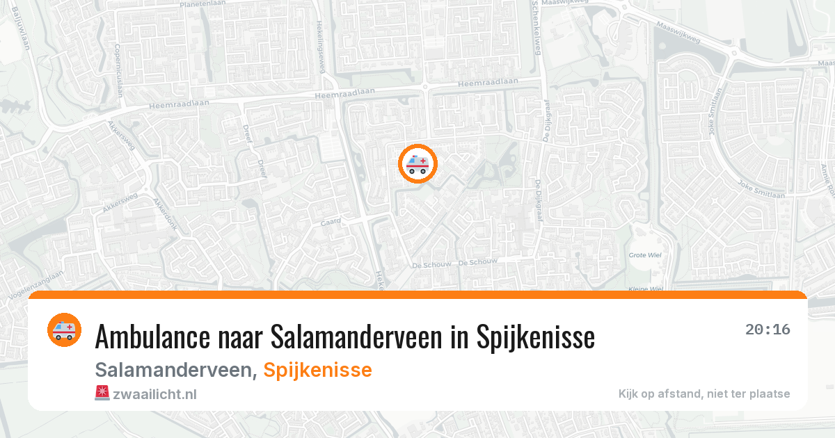 Ambulance naar Salamanderveen in Spijkenisse — 12 aug 2026