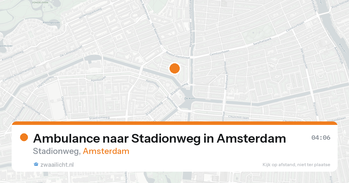 Ambulance naar Stadionweg in Amsterdam — 31 jan 2026