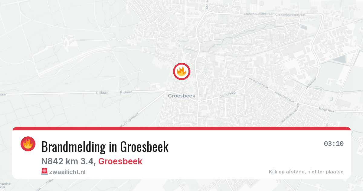 Brandmelding in Groesbeek — 28 jun 2026