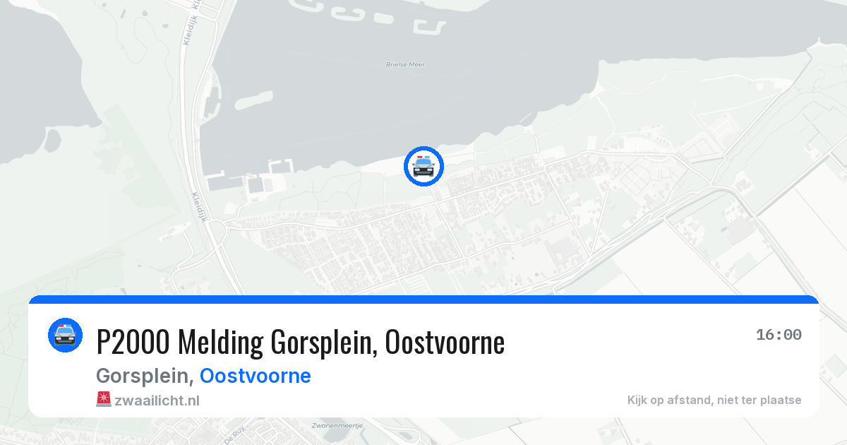 P2000 Melding Gorsplein, Oostvoorne — 16 jun 2026