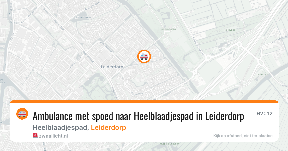 Ambulance met spoed naar Heelblaadjespad in Leiderdorp — 11 jun 2026