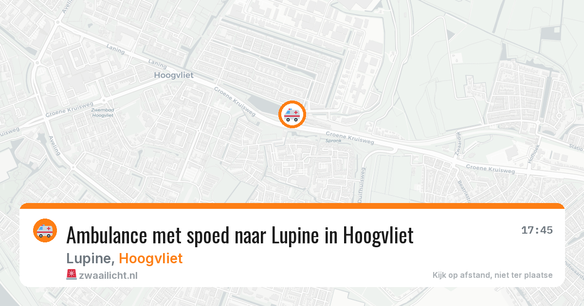 Ambulance met spoed naar Lupine in Hoogvliet — 21 jun 2026