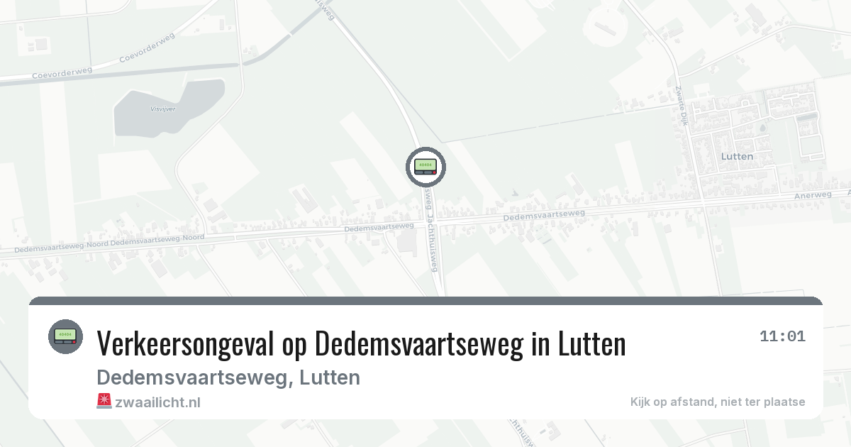 Verkeersongeval op Dedemsvaartseweg in Lutten — 28 apr 2026