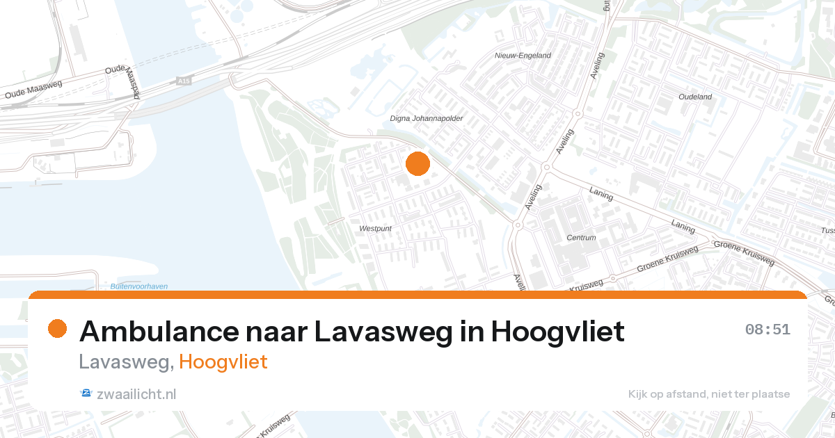 Ambulance naar Lavasweg in Hoogvliet — 17 jul 2026