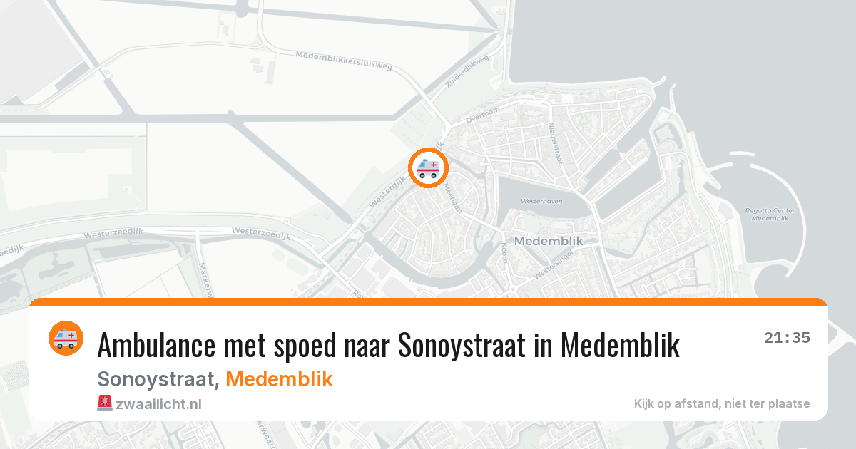 Ambulance met spoed naar Sonoystraat in Medemblik — 21 apr 2026
