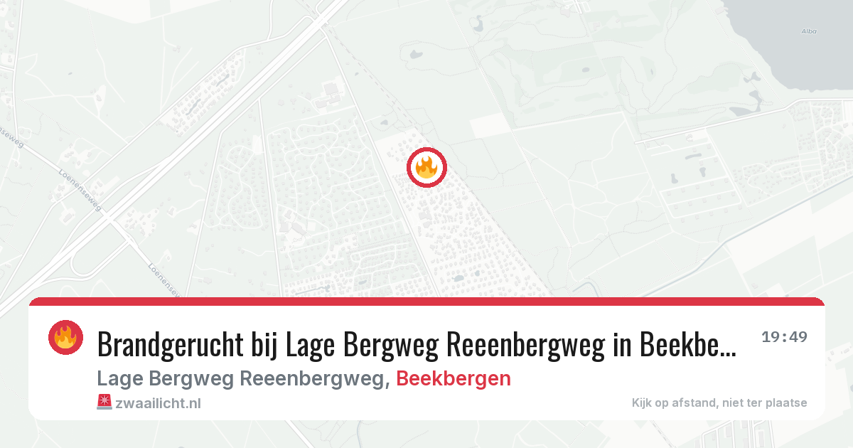 Brandgerucht bij Lage Bergweg Reeenbergweg in Beekbergen — 9 apr 2026