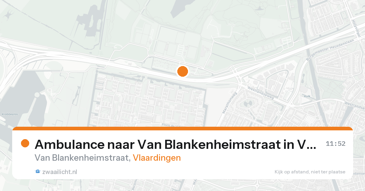 Ambulance naar Van Blankenheimstraat in Vlaardingen — 24 aug 2026