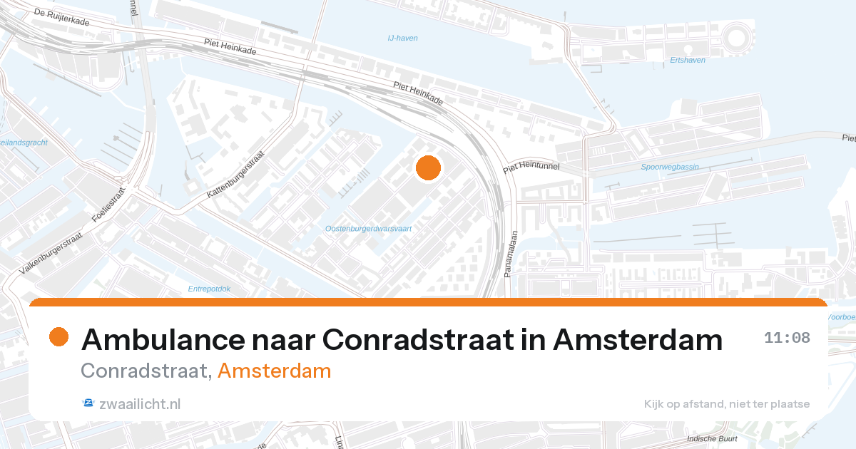Ambulance naar Conradstraat in Amsterdam — 27 aug 2026