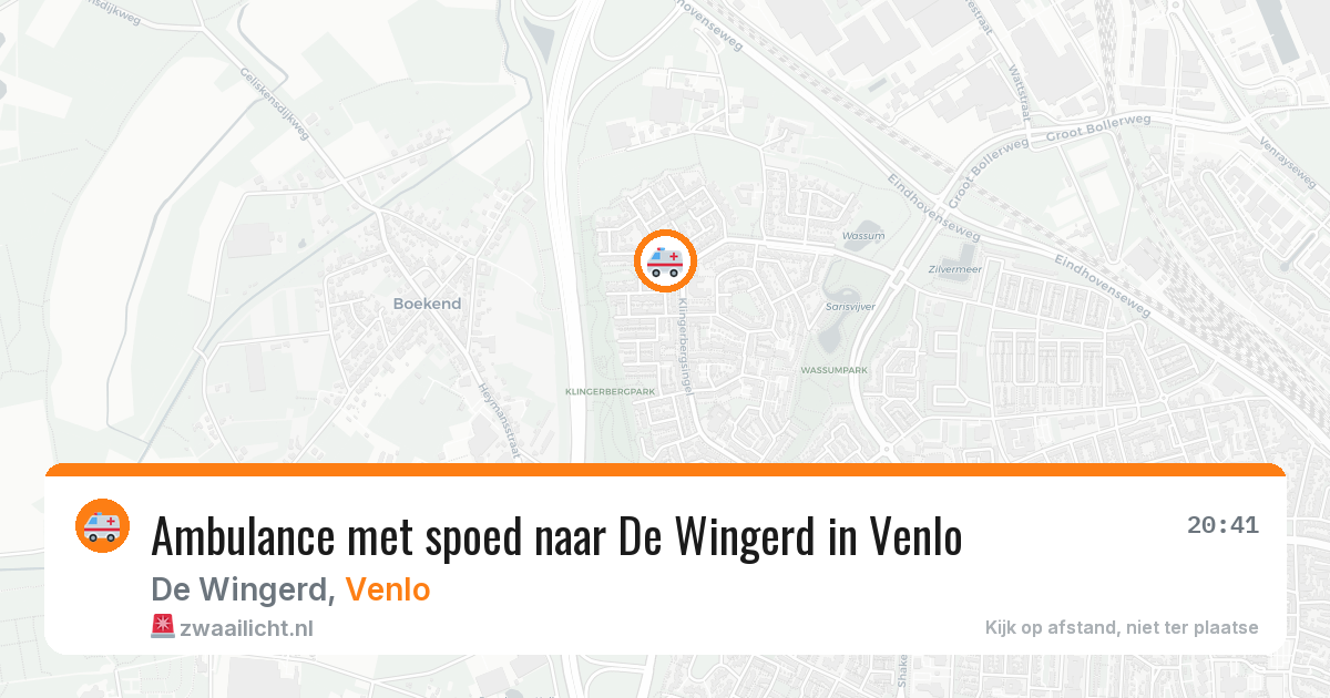 Ambulance met spoed naar De Wingerd in Venlo — 8 jul 2026