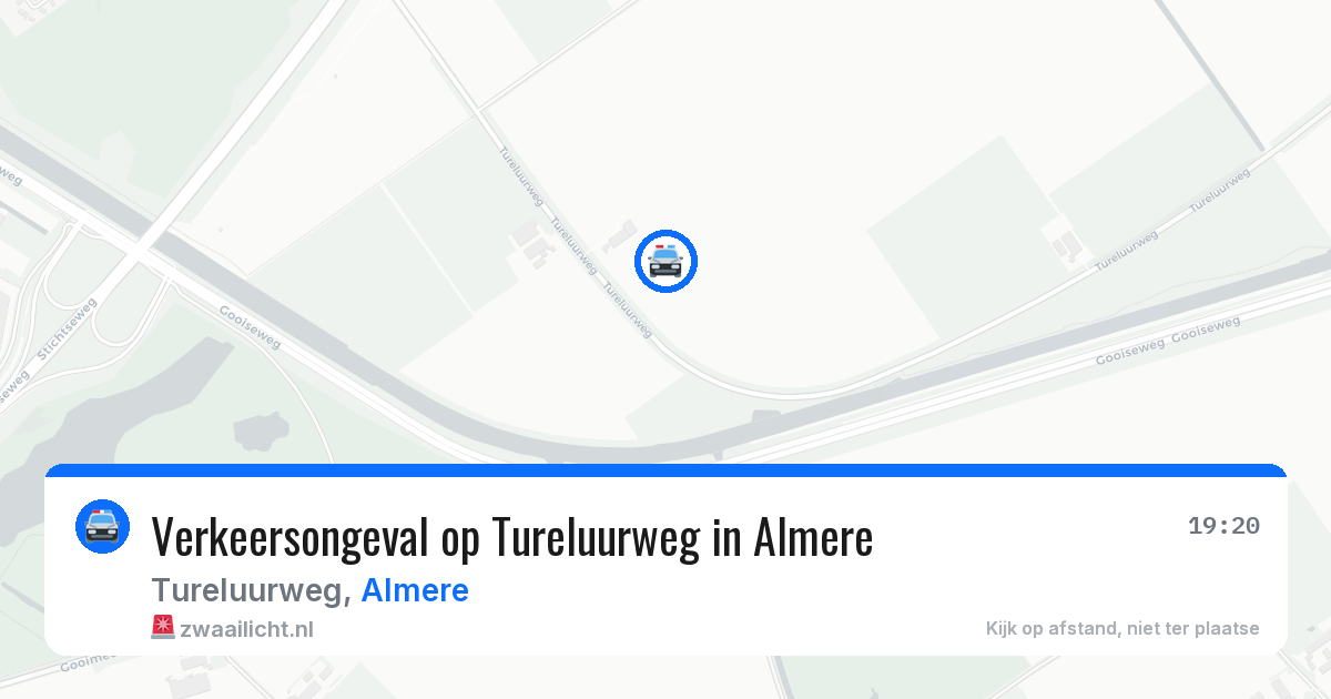 Verkeersongeval op Tureluurweg in Almere — 22 mrt 2026