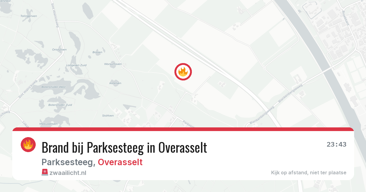 Brand bij Parksesteeg in Overasselt — 9 apr 2026