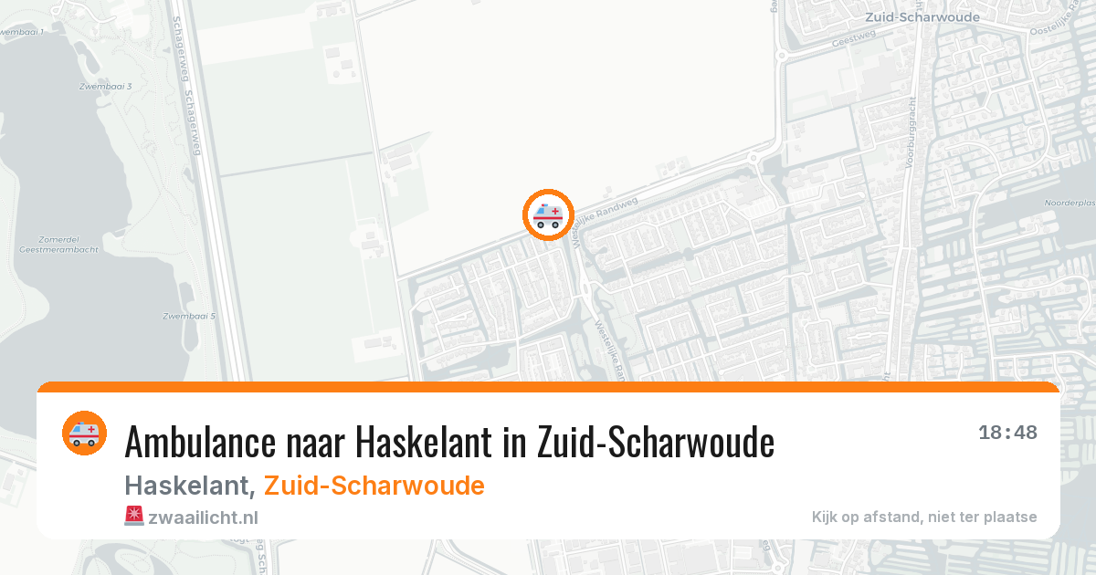 Ambulance naar Haskelant in Zuid-Scharwoude — 9 aug 2026