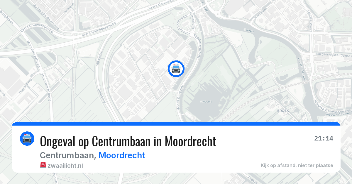 Ongeval op Centrumbaan in Moordrecht — 1 jul 2026