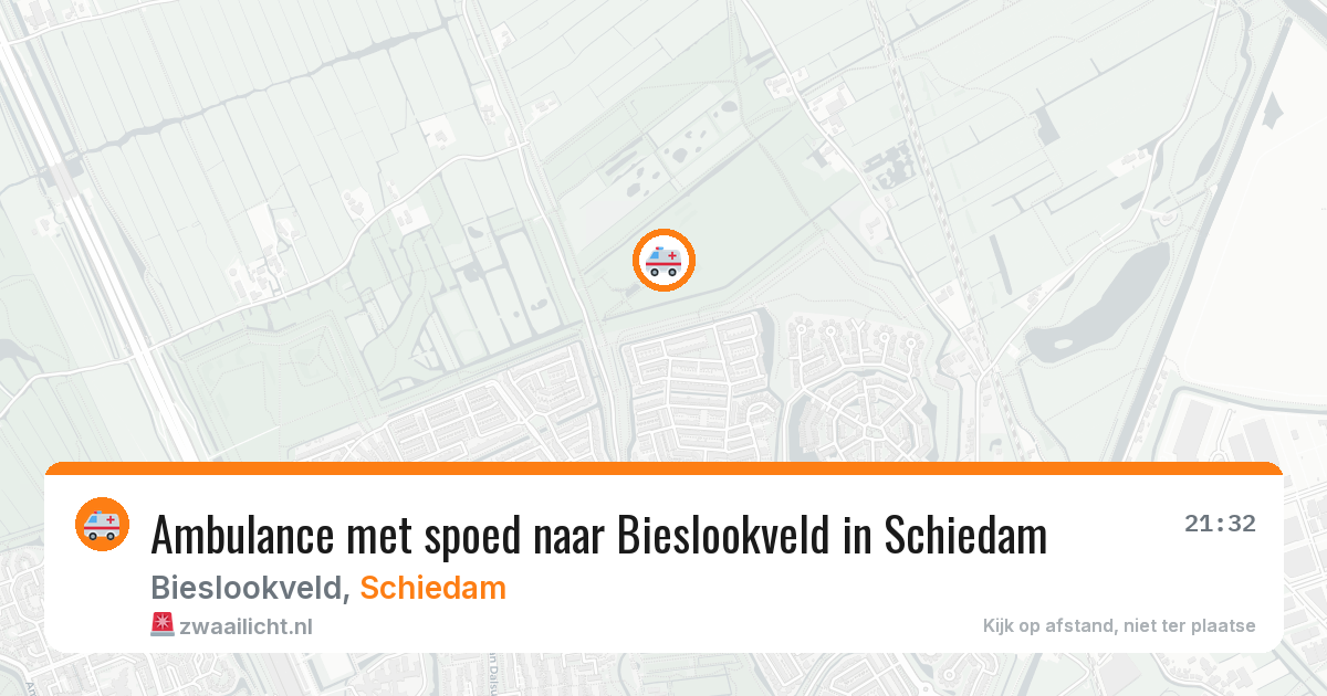 Ambulance met spoed naar Bieslookveld in Schiedam — 17 mei 2026