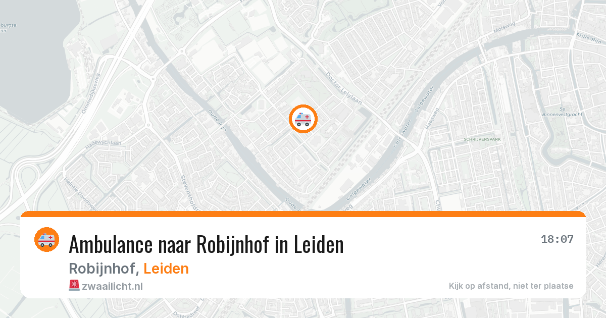 Ambulance naar Robijnhof in Leiden — 24 mei 2026