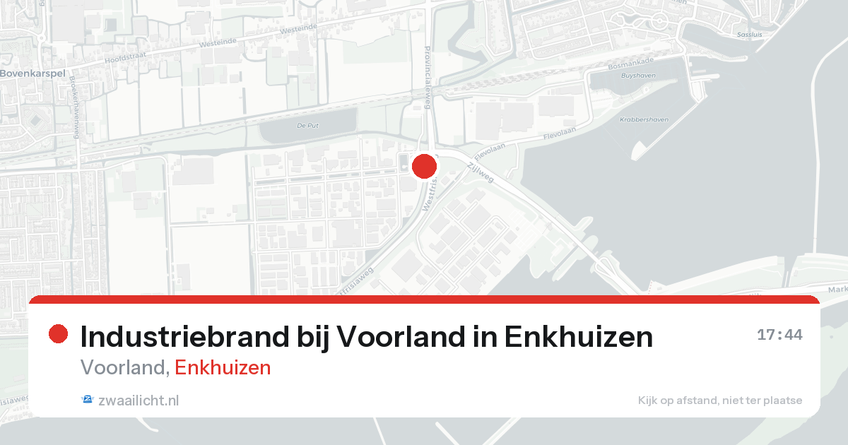 Industriebrand bij Voorland in Enkhuizen — 28 mei 2026