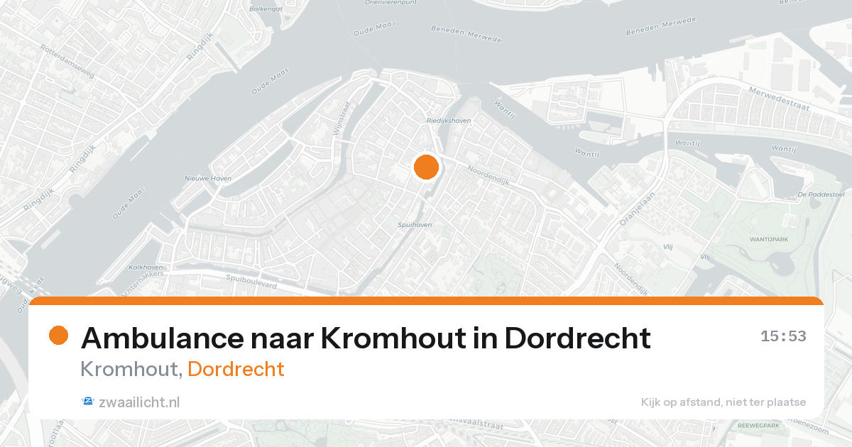 Ambulance naar Kromhout in Dordrecht — 19 aug 2026