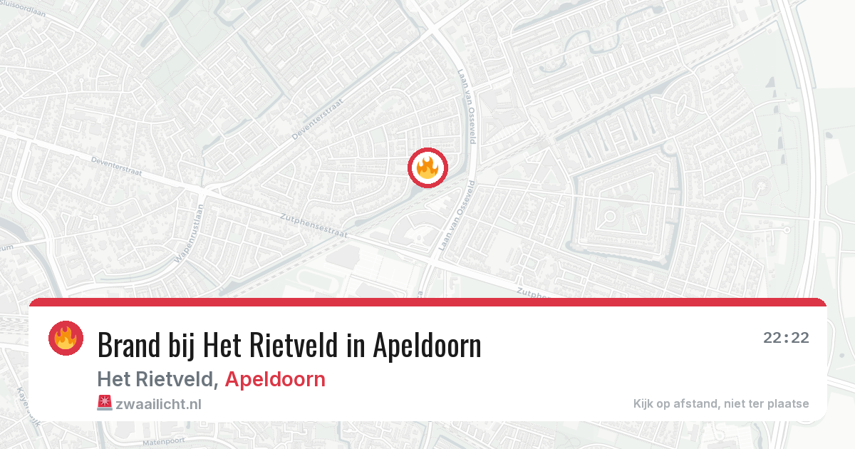 Brand bij Het Rietveld in Apeldoorn — 19 jun 2026
