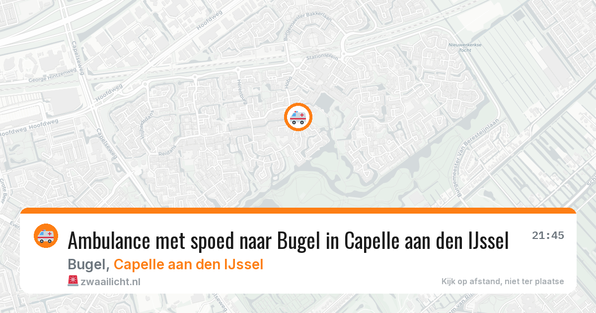 Ambulance met spoed naar Bugel in Capelle aan den IJssel — 3 aug 2026