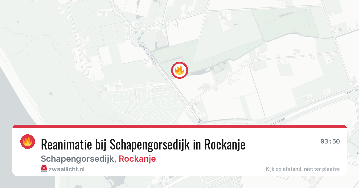 Reanimatie bij Schapengorsedijk in Rockanje — 8 aug 2026