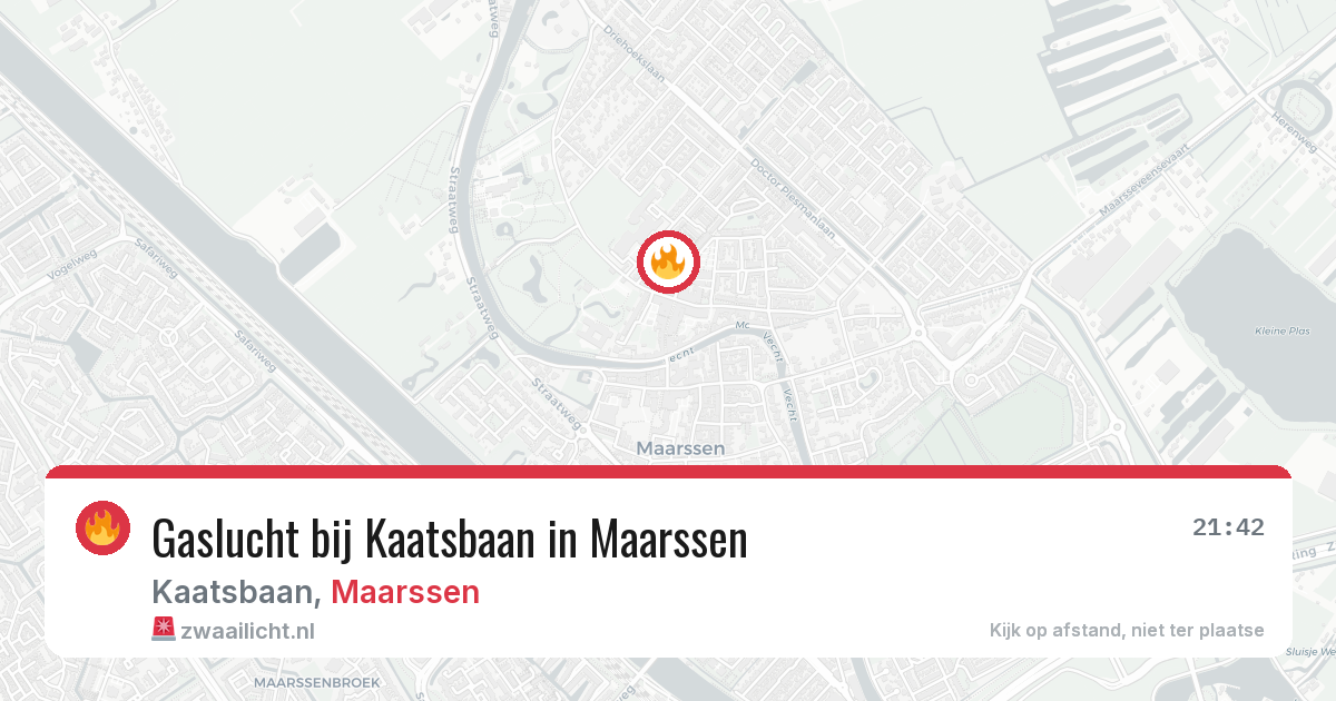 Gaslucht bij Kaatsbaan in Maarssen — 1 apr 2026