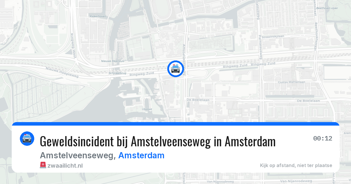 Geweldsincident bij Amstelveenseweg in Amsterdam — 9 aug 2026