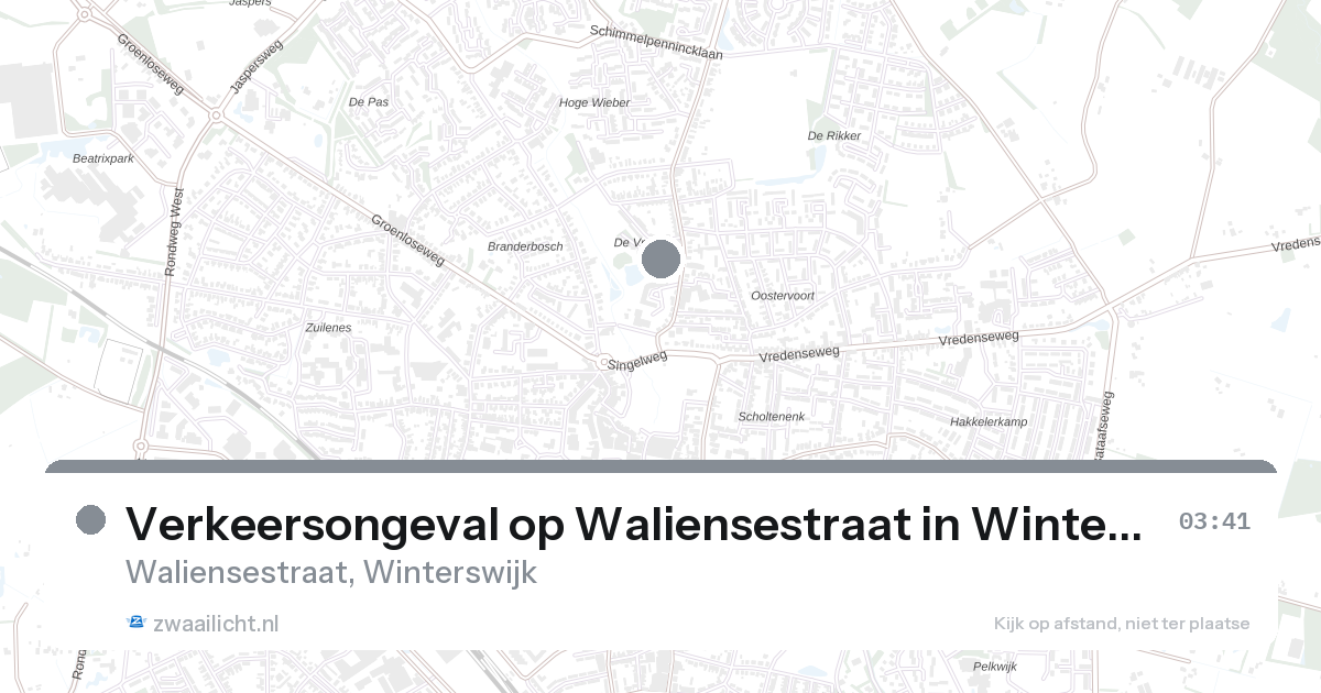 Verkeersongeval op Waliensestraat in Winterswijk — 7 mrt 2026