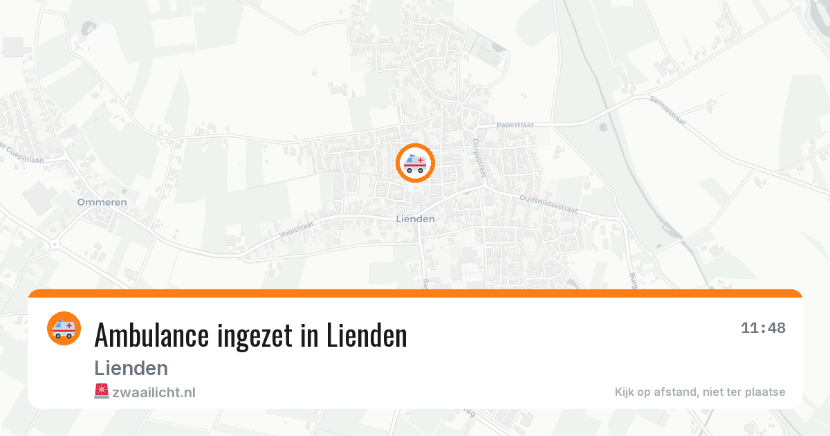 Ambulance ingezet in Lienden — 13 mei 2026