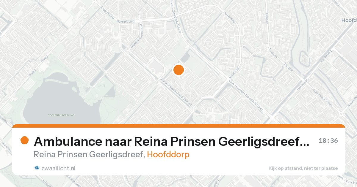 Ambulance naar Reina Prinsen Geerligsdreef in Hoofddorp — 31 mei 2026