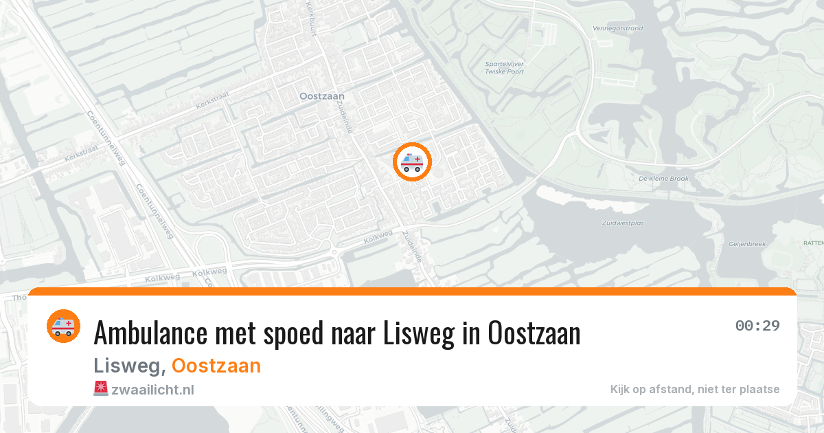 Ambulance met spoed naar Lisweg in Oostzaan — 25 jan 2026