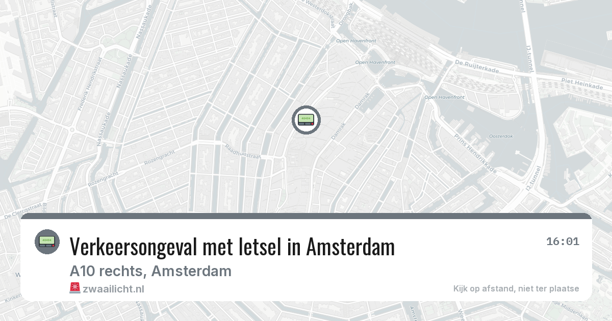Verkeersongeval met letsel in Amsterdam — 25 mrt 2026