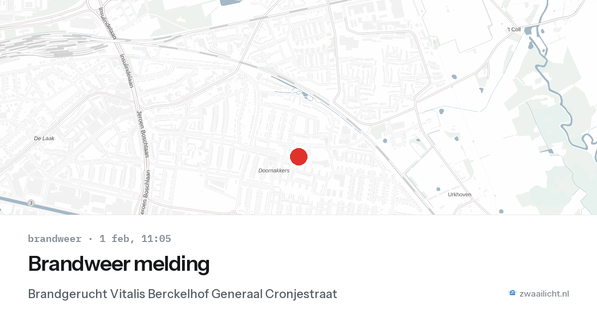 Brandweer melding — 1 feb 2026