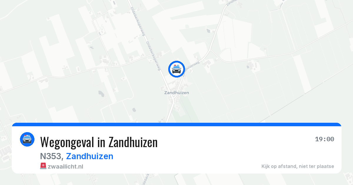 Wegongeval in Zandhuizen — 2 jun 2026