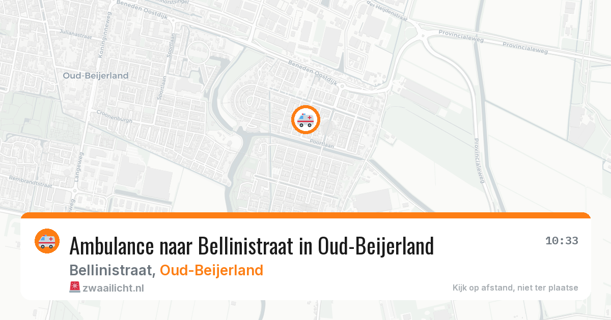Ambulance naar Bellinistraat in Oud-Beijerland — 17 jun 2026